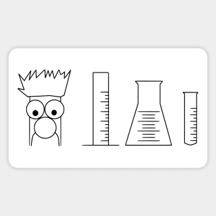 Beaker Chemistry Pun - Black Print Sticker